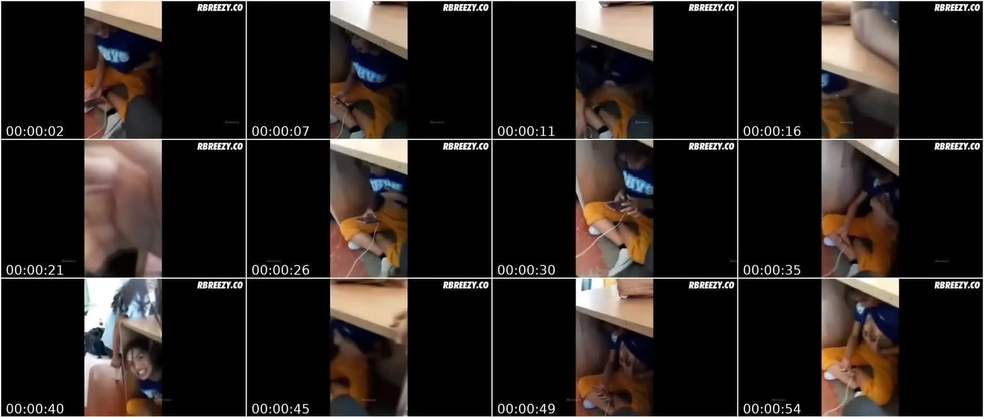Pinay Student Classmate Nahuli Finger Sa Ilalim Ng Mesa