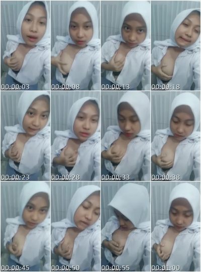 Abg Hijab SMA Pamer Nenen Di Toilet Sekolah